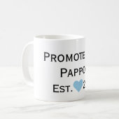 パップーブラック&ブルーマグに昇格 コーヒーマグカップ (正面左)