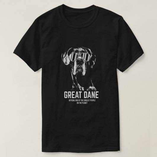 パップ愛好家の大ダネクールの公式犬 Tシャツ (デザイン正面)