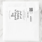 パッモダンはっきりしたキンググレー&ホワイトシックミニマル 長方形シール (バッグ)