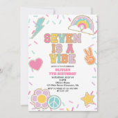 パッ名門私立校風のチ7TH誕生日 招待状 (正面)