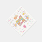 パッ名門私立校風のチ・エイトはヴィベ8誕生日 スタンダードカクテルナプキン (角)