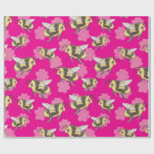 パッ救ク花模様の紙 ラッピングペーパー (フラット)