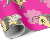 パッ救ク花模様の紙 ラッピングペーパー (ロールコーナー)