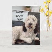 パッ救済プス**ハッピーバースデーツイン**カード カード (黄色い花)