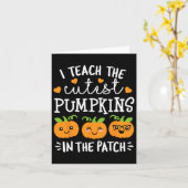 パッ教えチハロウィーンTで一番可愛らしいカボチャ カード (黄色い花)