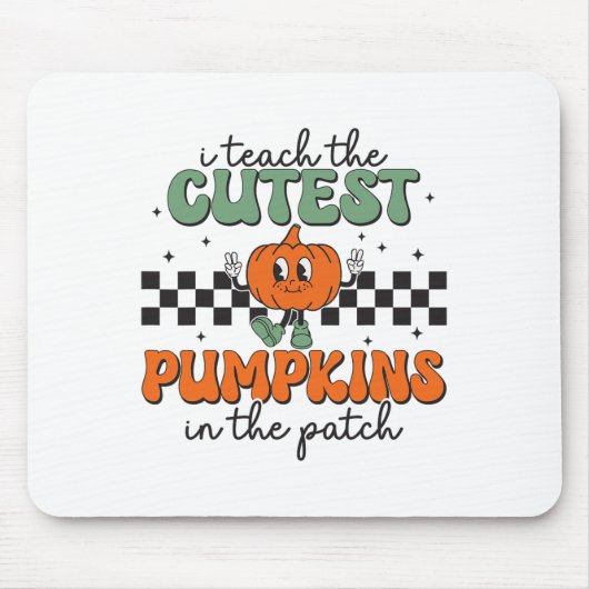 パッ教えチレトロ茶の中で一番可愛いカボチャ マウスパッド (正面)