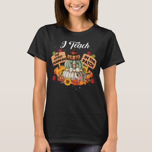 パッ教えチ先生で一番かわいいカボチャ Tシャツ (正面)