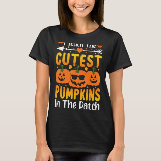 パッ教えチ秋海で一番かわいいカボチャ Tシャツ (正面)