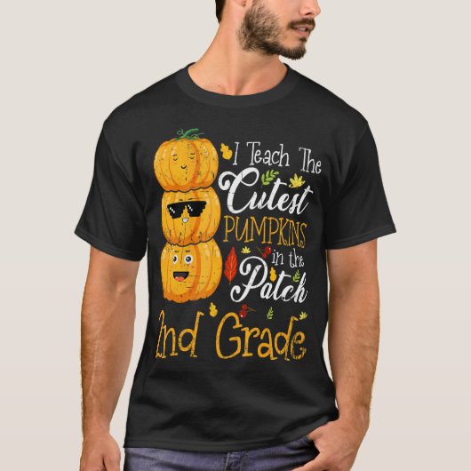 パッ教えチ2年生で一番可愛いカボチャ Tシャツ (正面)
