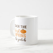 パッ教えチ・ハロウィーンで一番可愛いカボチャ コーヒーマグカップ (正面左)