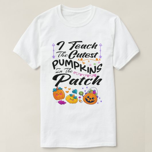 パッ教えチ・ハロウィーンで一番可愛いカボチャ Tシャツ (デザイン正面)