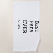 パッ最高のパは今まで。年の日付名の追加父のda ビーチタオル (正面)