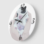 パッ生まれたばかりのプウォール時計 ラージ壁時計 (傾斜)