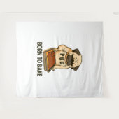 パッ生まれグでおもしろい犬愛好家 タペストリー (正面(横))