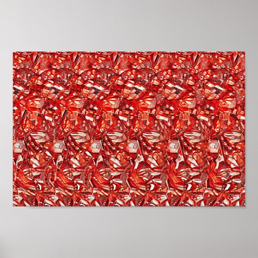 パッ飛んでいるク – 非表示3Dプリント ポスター (正面)