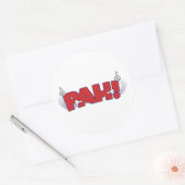 パッ！（アメリカ手話）ステッカー ラウンドシール (封筒)