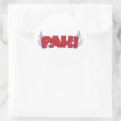 パッ！（アメリカ手話）ステッカー ラウンドシール (バッグ)