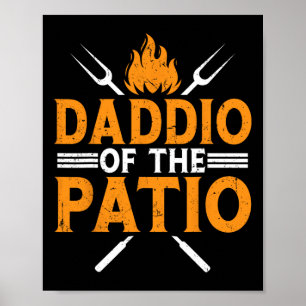 パテおもしろいオの父の日Bbq Grill Daのダディオ ポスター