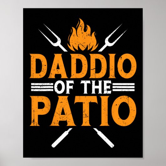 パテおもしろいオの父の日Bbq Grill Daのダディオ ポスター (正面)