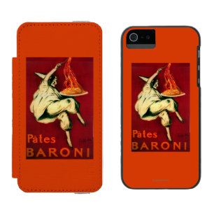 パテのBaroniのヴィンテージPosterEurope iPhone SE/5/5sウォレットケース