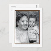 パティとベビー ポストカード (正面/裏面)