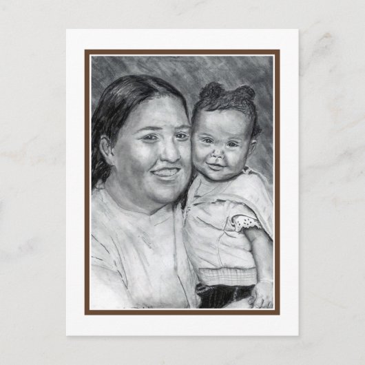 パティとベビー ポストカード (正面)