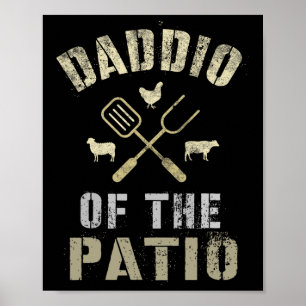 パティオおもしろいグリルBbqグリルのアウトドーのDadio ポスター