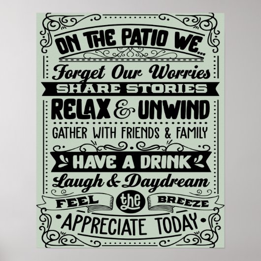 パティオで ポスター (正面)