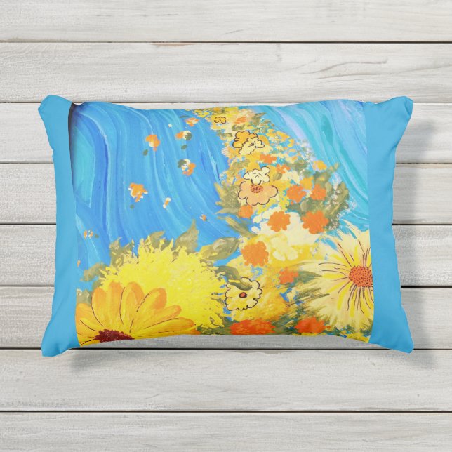 パティオを明るくする屋外枕 アウトドアクッション (正面)