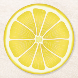 パティオパーティースライス・オブ・レモン ラウンドペーパーコースター