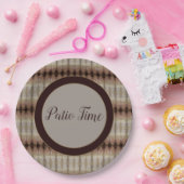 パティオ時間の装飾 ペーパープレート (パーティー)