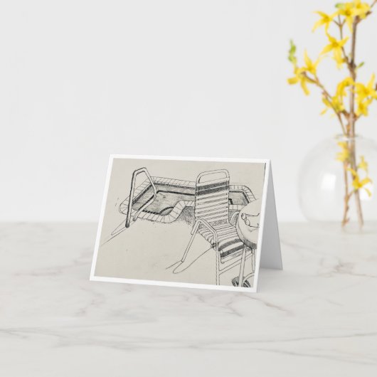 パティオ椅子 カード (黄色い花)