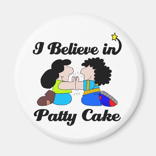 パティケーキを信じてます マグネット (正面)