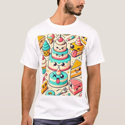 パティシエおもしろいシェフ&ベイカーギフト Tシャツ (正面)