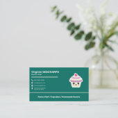 パティシエのカップケーキかわいい 名刺 (スタンド正面)