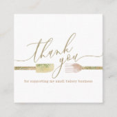 パティシエのパンケータリング感謝していユー スクエア名刺 (正面)