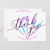 パティシエのパン屋の道具ホログラフィ感謝していークあなた ポストカード (正面/裏面)