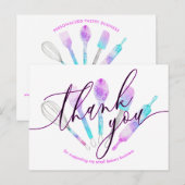 パティシエの製菓道具のホログラフィックサンクス ポストカード (正面/裏面)