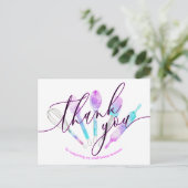 パティシエの製菓道具のホログラフィックサンクス ポストカード (スタンド正面)