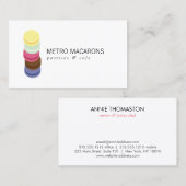 パティシエフランスのシェフのベーカリー用MACARON STACKロゴ 名刺 (正面/裏面)