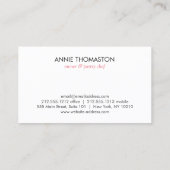 パティシエフランスのシェフのベーカリー用MACARON STACKロゴ 名刺 (裏面)