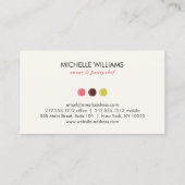 パティシエフランスのシェフベーカリーのマカロントリオのロゴ 名刺 (裏面)