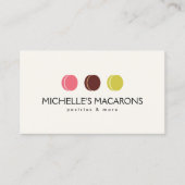 パティシエフランスのシェフベーカリーのマカロントリオのロゴ 名刺 (正面)
