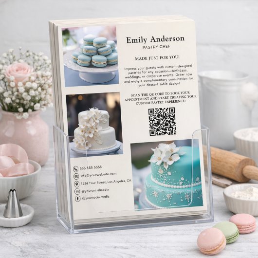 パティシエベーカリーサービスフォトQRコード チラシ