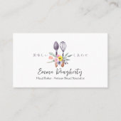 パティシエベーキング器具フローラブーケ素朴 名刺 (正面)