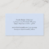 パティシエベーキング器転がのピンかわいいフローラ 名刺 (裏面)