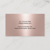 パティシエモダンバラ金ゴールド縁どケーキベーカリー 名刺 (裏面)