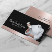 パティシエモダンバラ金ゴールド縁どケーキベーカリー 名刺