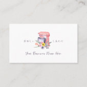 パティシエロイヤリティカードベーキング器具ミキサーピンク 名刺 (正面)