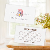 パティシエロイヤリティカードベーキング器具ミキサーピンク 名刺